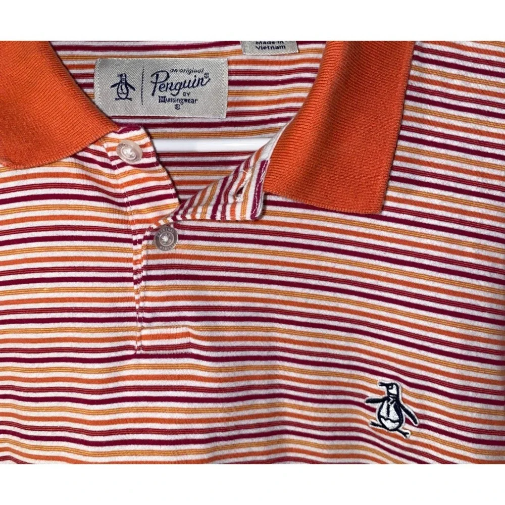 Original Penguin Cotton Polo Shirt AUTO STRIPE POLO XL TG